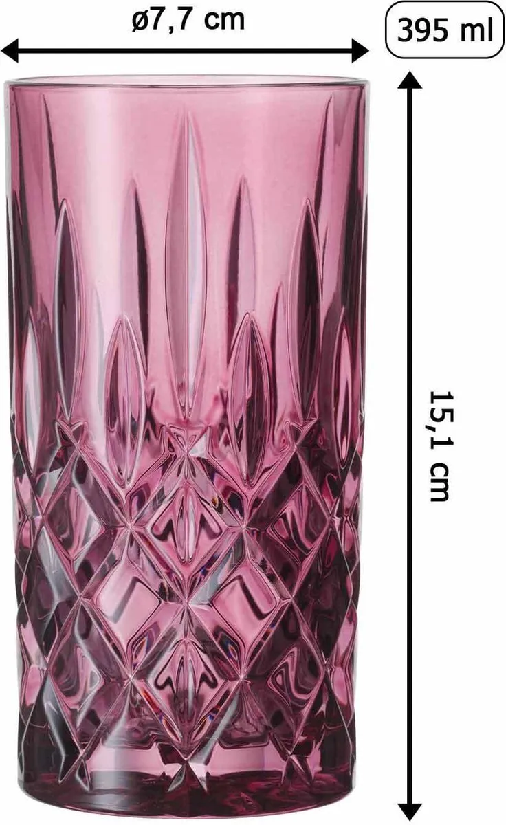 Nachtmann Noblesse Longdrinkglas 39,5 Cl Paars - 2 Stuks
