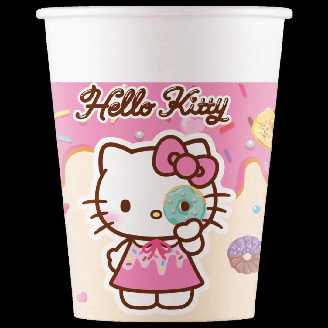 Hello Kitty Papieren Bekers 8 Stuks - 200ml - Multi
