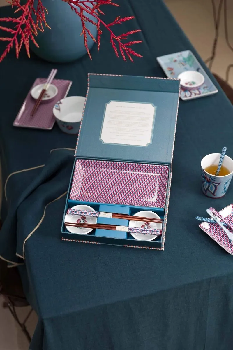 Pip Studio Sushi Giftset - 6-delig - Blauw