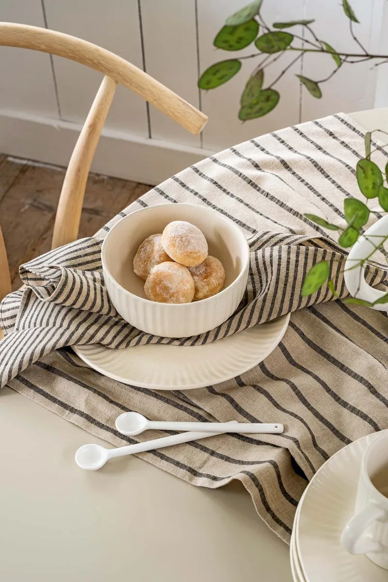 vtwonen Keramiek Dinerbord Gebroken wit 24cm - Set van 2
