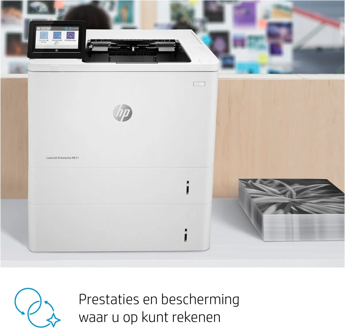 HP LaserJet Enterprise M611dn 7PS84A - B/W Printer - 2x 650 Vel