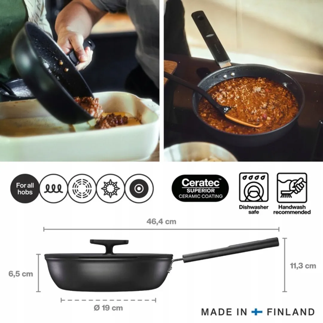 Fiskars Harde Pan 28cm - Zwart