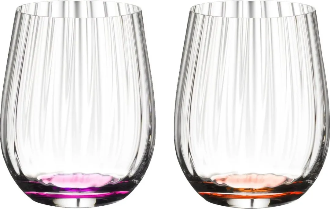Riedel Tumbler Glas Optical Happy O Ribbel - 337ml - 4 Stuks
