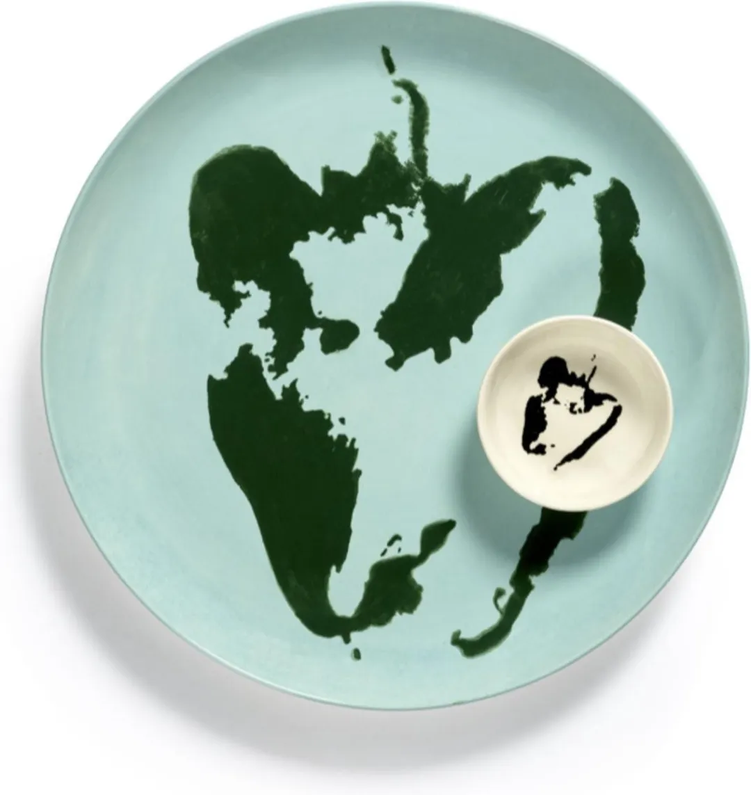 Serax Ottolenghi Feast Bord L - 26cm - Azurblauw/Groen - 2 Stuks