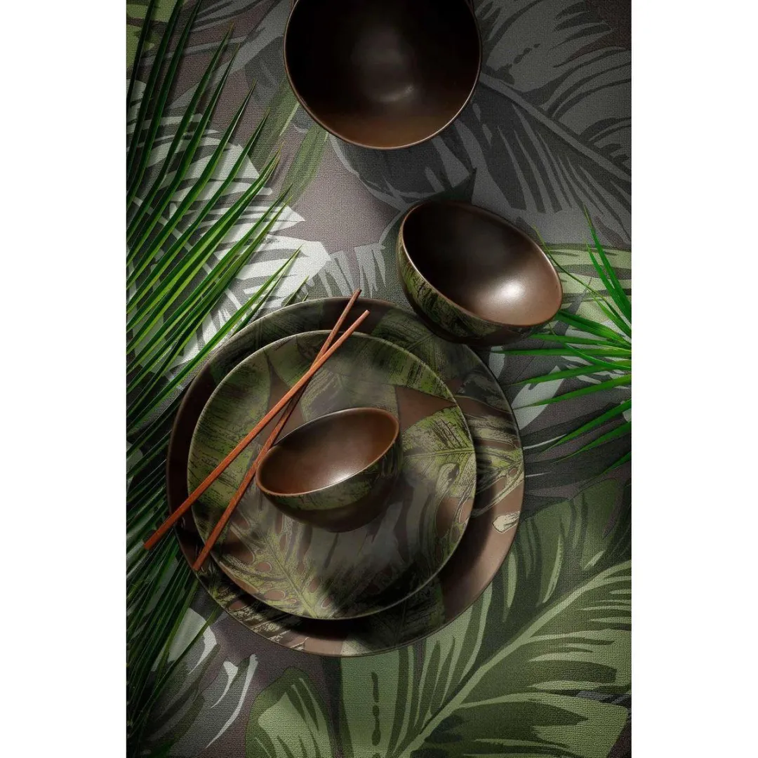 Palmer Bord Jungle Aurora 21cm - Bruin Stoneware