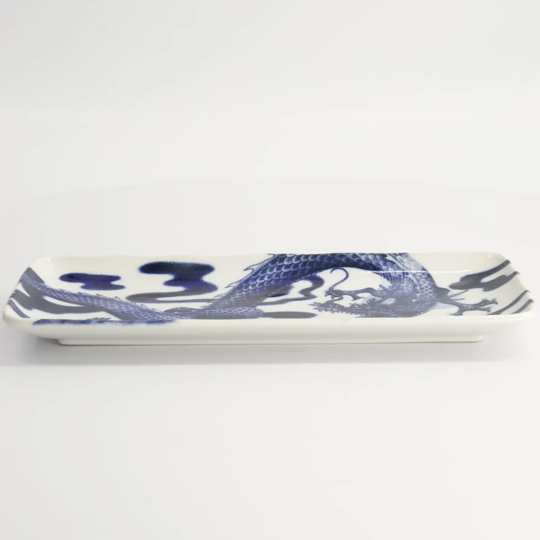Tokyo Design Studio Japonism Dragon Sushi Bord 28.5x14cm - Blauw