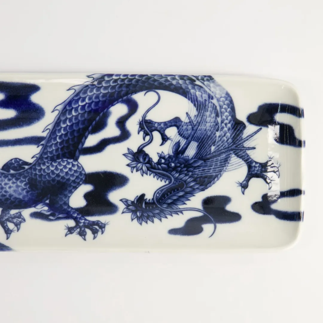 Tokyo Design Studio Japonism Dragon Sushi Bord 28.5x14cm - Blauw