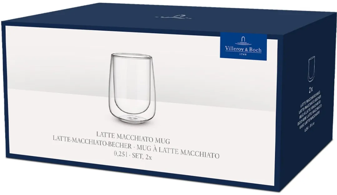 Villeroy & Boch Artesano Latte Macchiato Beker Set - 2x 250ml - Transparant - afbeelding 6 van 6