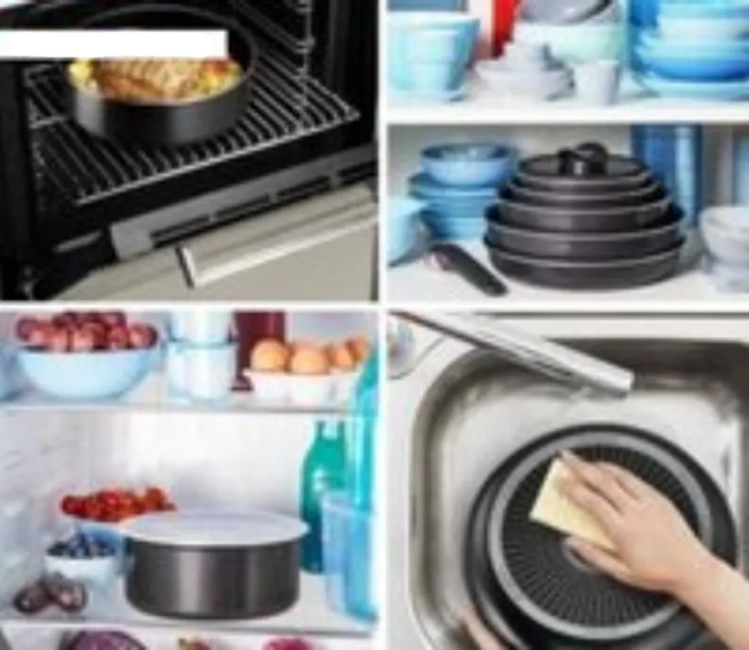 Tefal Ingenio Easy Cook'N Clean 3-delig Pannenset - 22cm + 18cm - Grijs