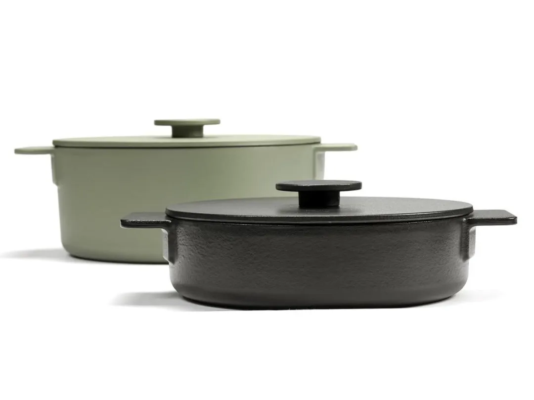 Serax Surface by Sergio Herman Braadpan - Gietijzer 1,7L - Ø23cm - Camogroen