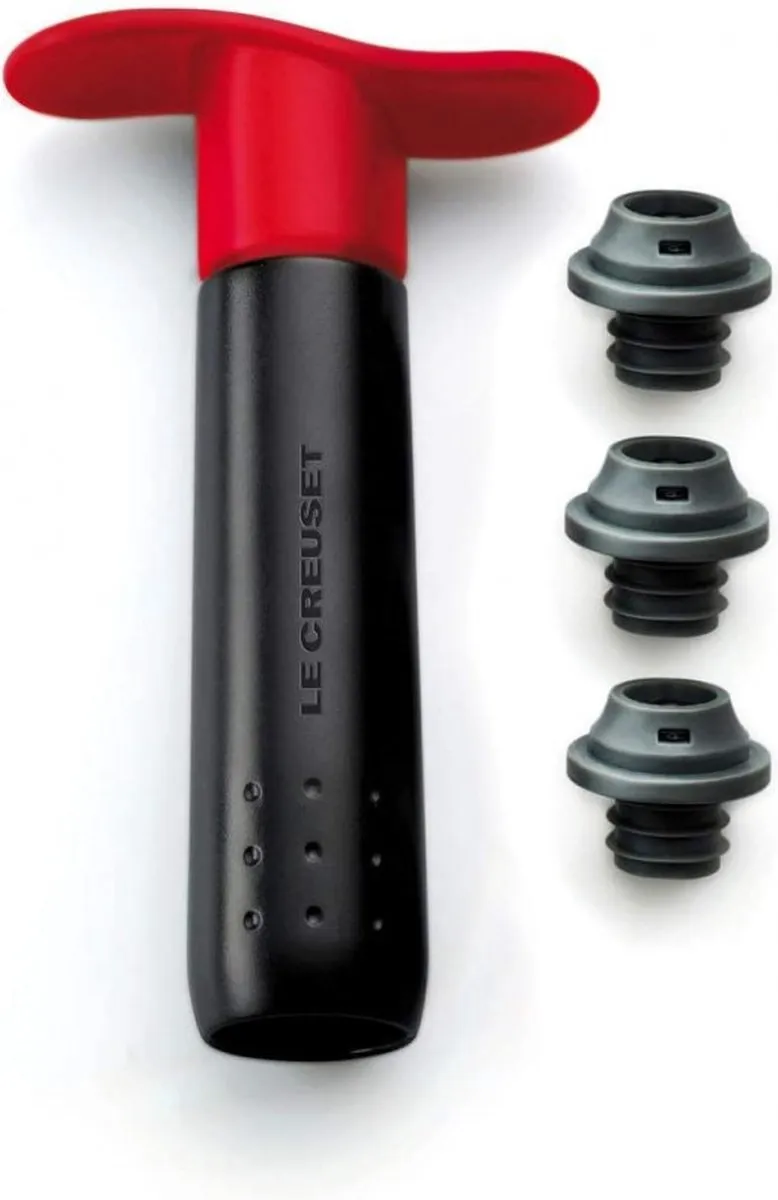 LE CREUSET Wijnpomp - wijnaccessoires - Kersenrood