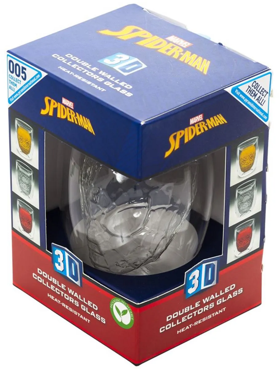 Spider-Man 3D Drinkglas - Transparant