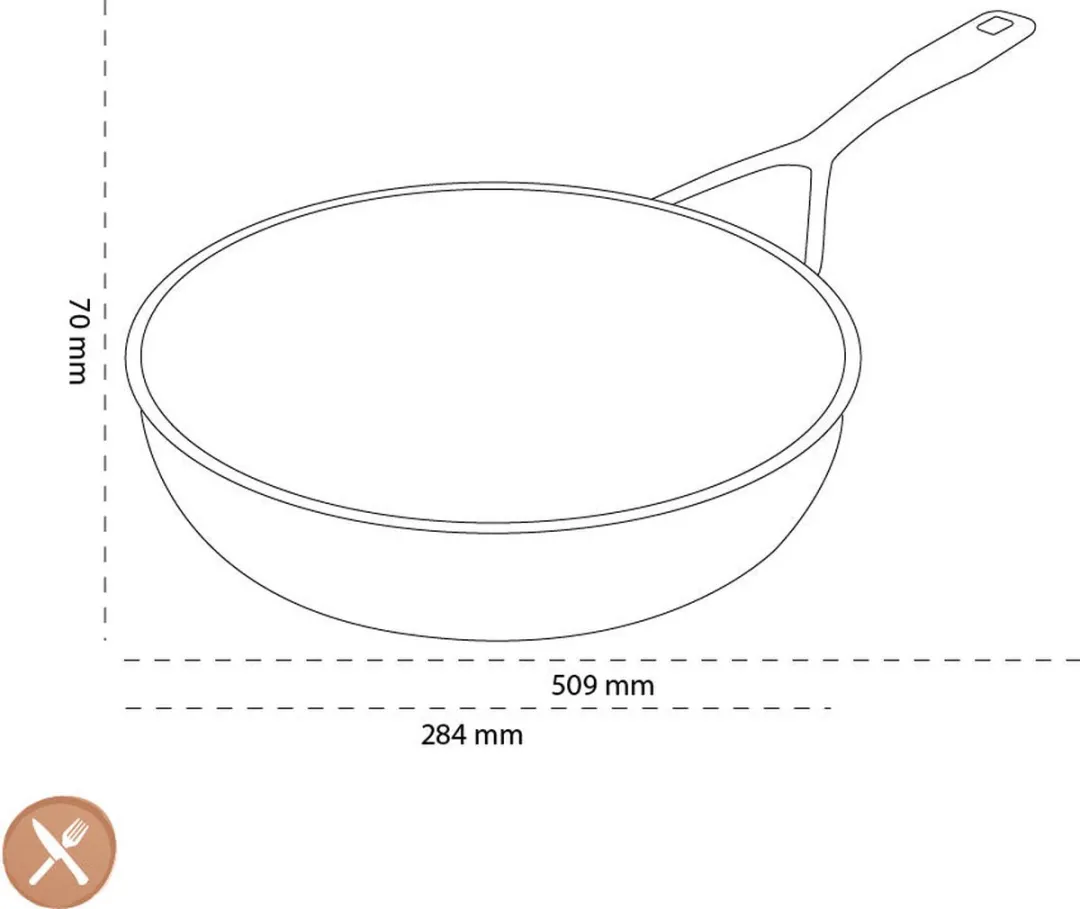 Demeyere Alu Pro 5 Ceraforce Hoge Bakpan 28cm - Zwart