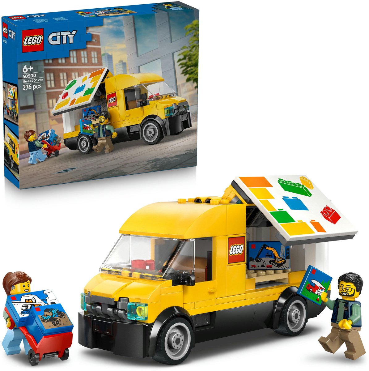 LEGO® City: De LEGO Bestelwagen - Bouw- en Speelset voor Autofans Vanaf 6 Jaar - Met 2 Minifiguren - 60500