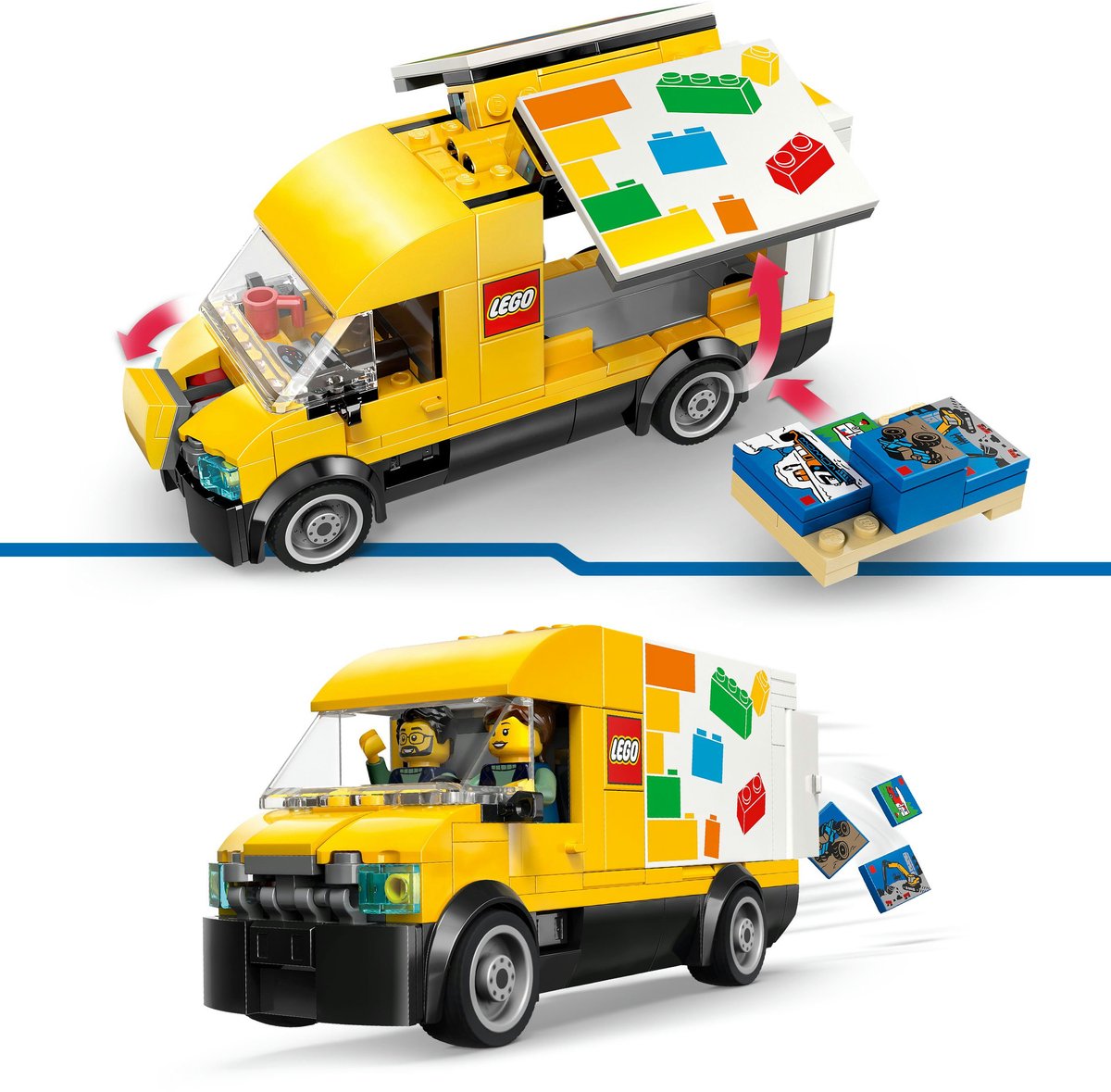 LEGO® City: De LEGO Bestelwagen - Bouw- en Speelset voor Autofans Vanaf 6 Jaar - Met 2 Minifiguren - 60500