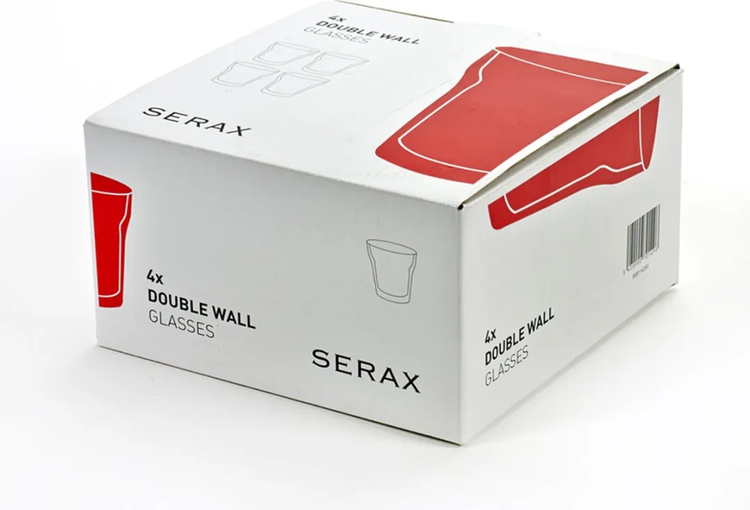 Serax D8,5 H10 Dubbelwandig Glas 25cl - 4 Stuks