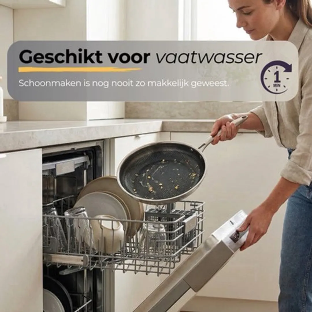 Morelia Koekenpanset Ø20+Ø28cm - PFAS-vrij - Zwart