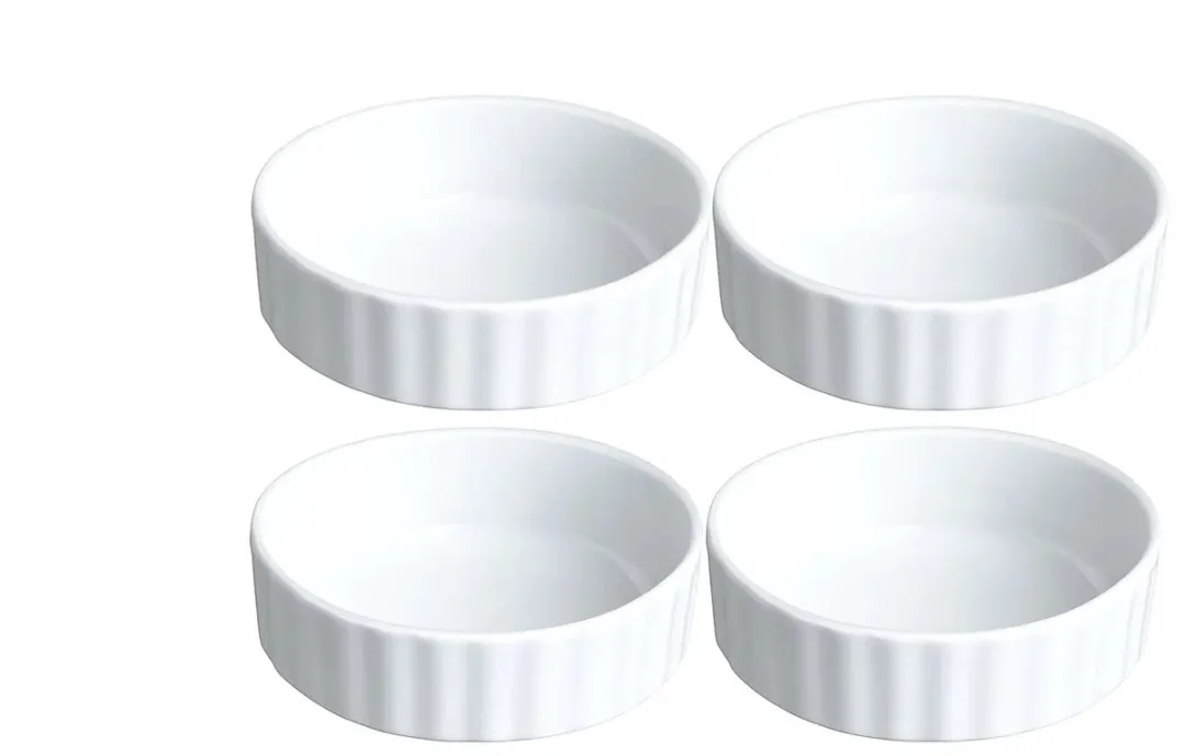 Cosy&Trendy Crème Brûlée Schaaltjes 12cm - 4 Stuks - Wit