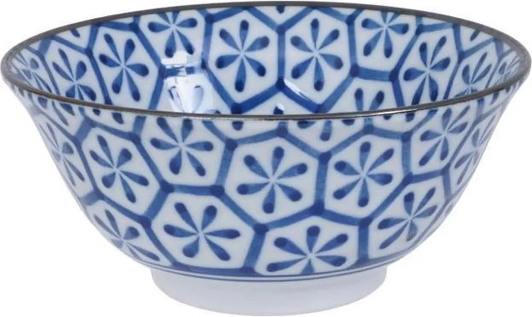 Tokyo Design Studio Mixed Bowls 15x6.8cm 450ml - Blauw/Wit
