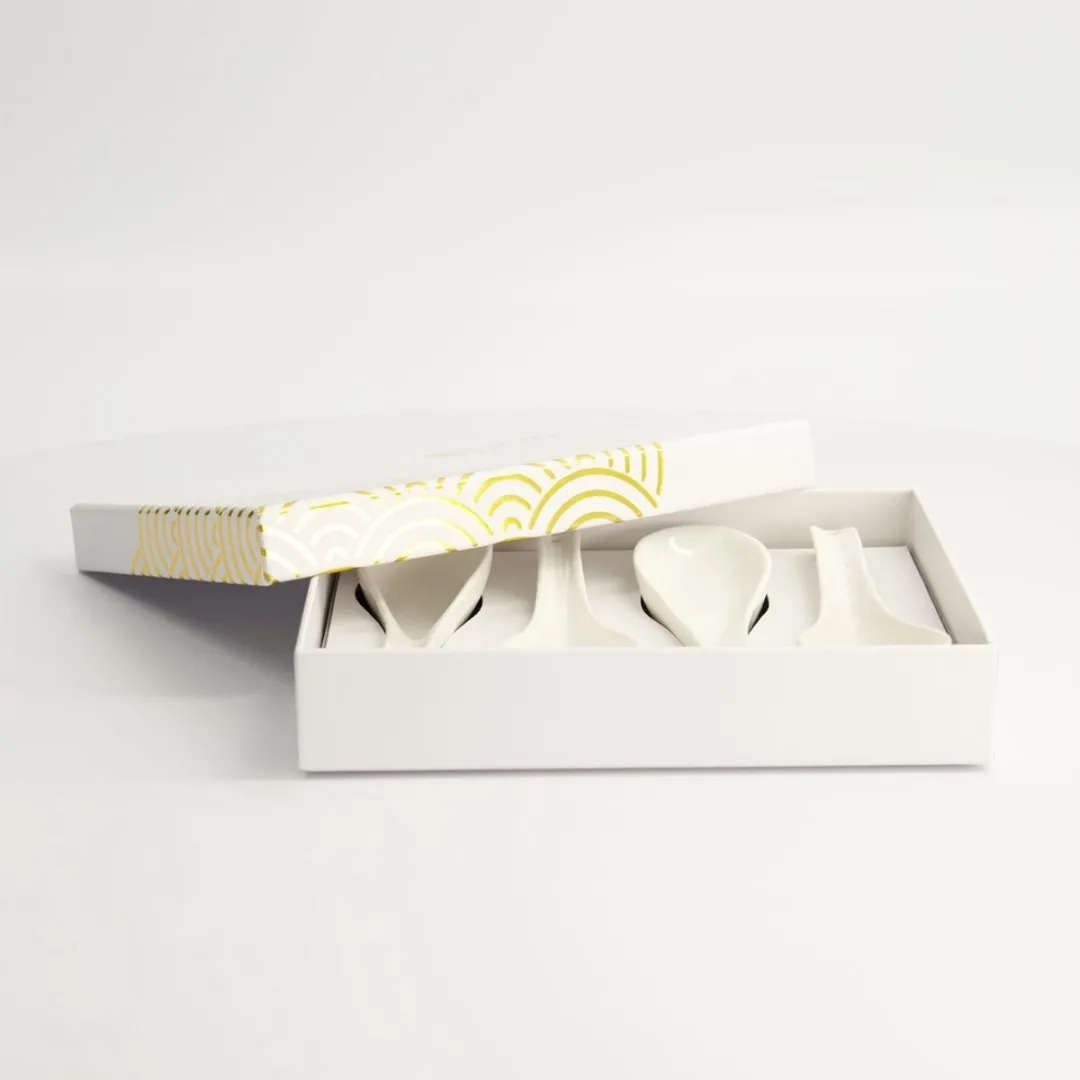 Tokyo Design Studio Nippon White Lepelset 4-delig - Wit/Goud