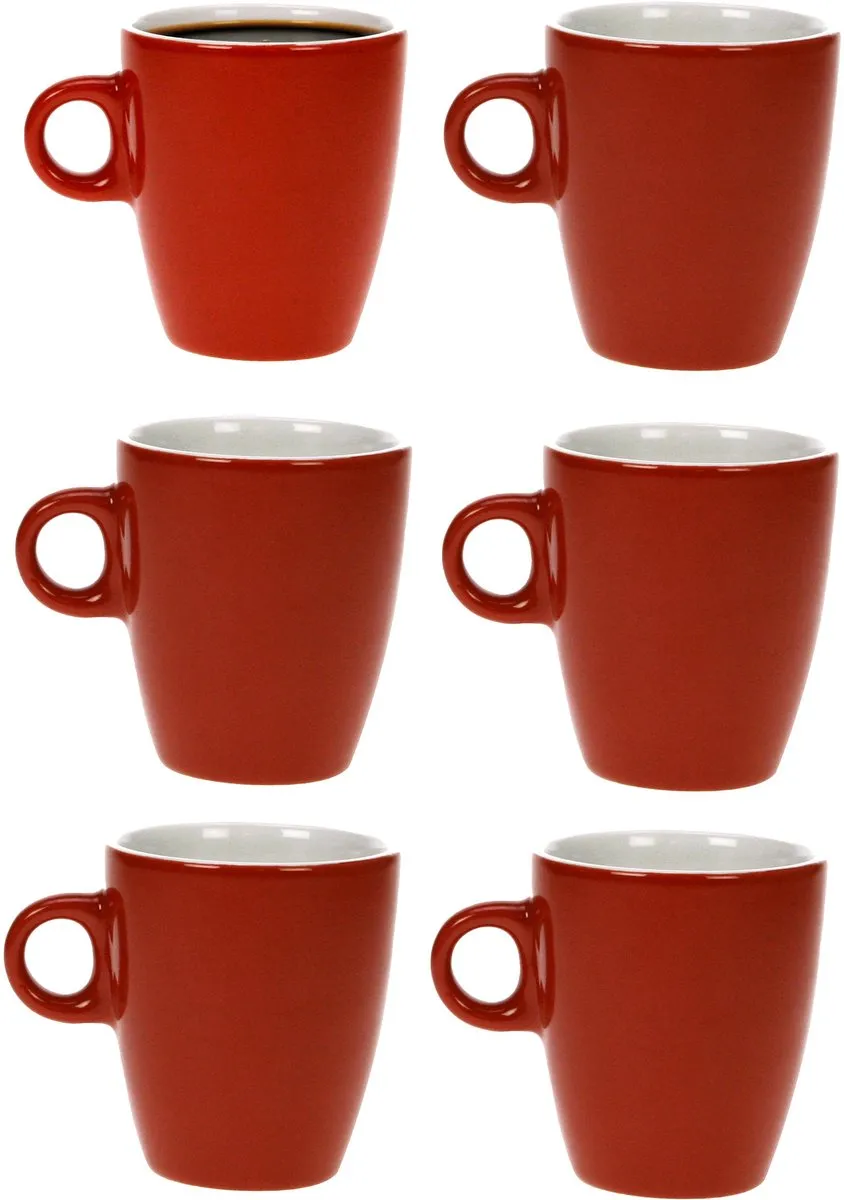 Cosy&Trendy Vicky Beker 19cl - Rood - Set van 6