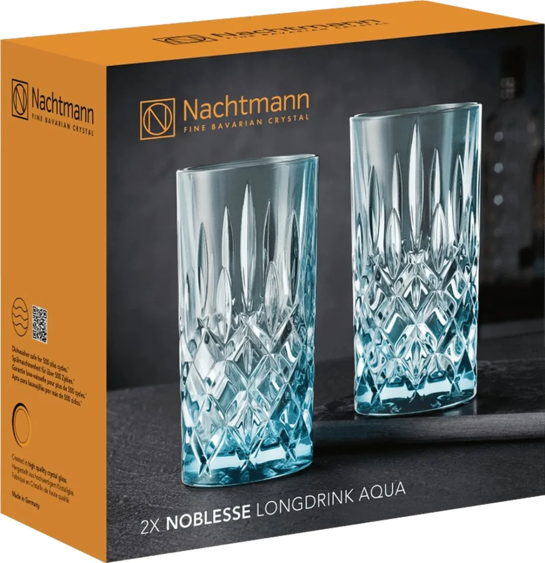 Nachtmann Noblesse Longdrinkglas 39,5cl Lichtblauw - 2 Stuks