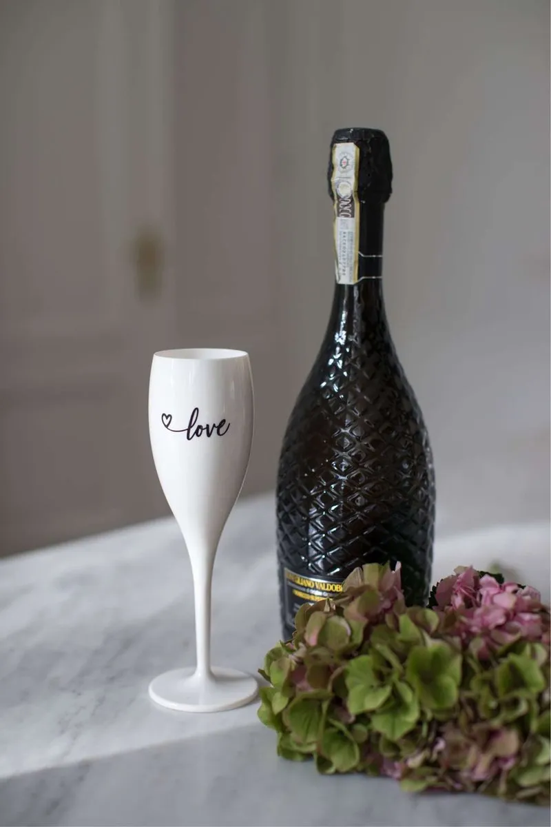 Koziol Champagneglas CHEERS NO. 1 love 100ml - Wit