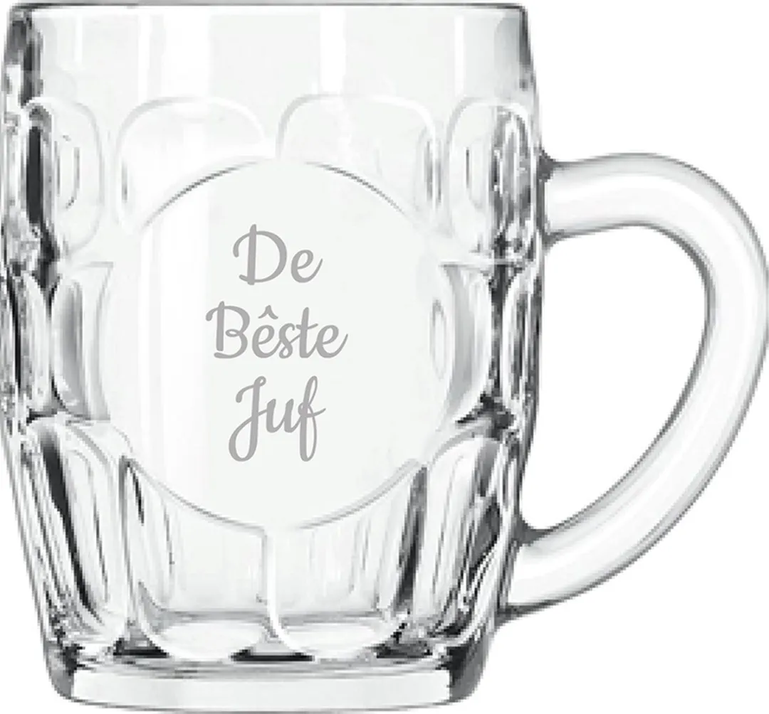 Libbey Gegraveerde Bierpul 55cl - Bêste Juf