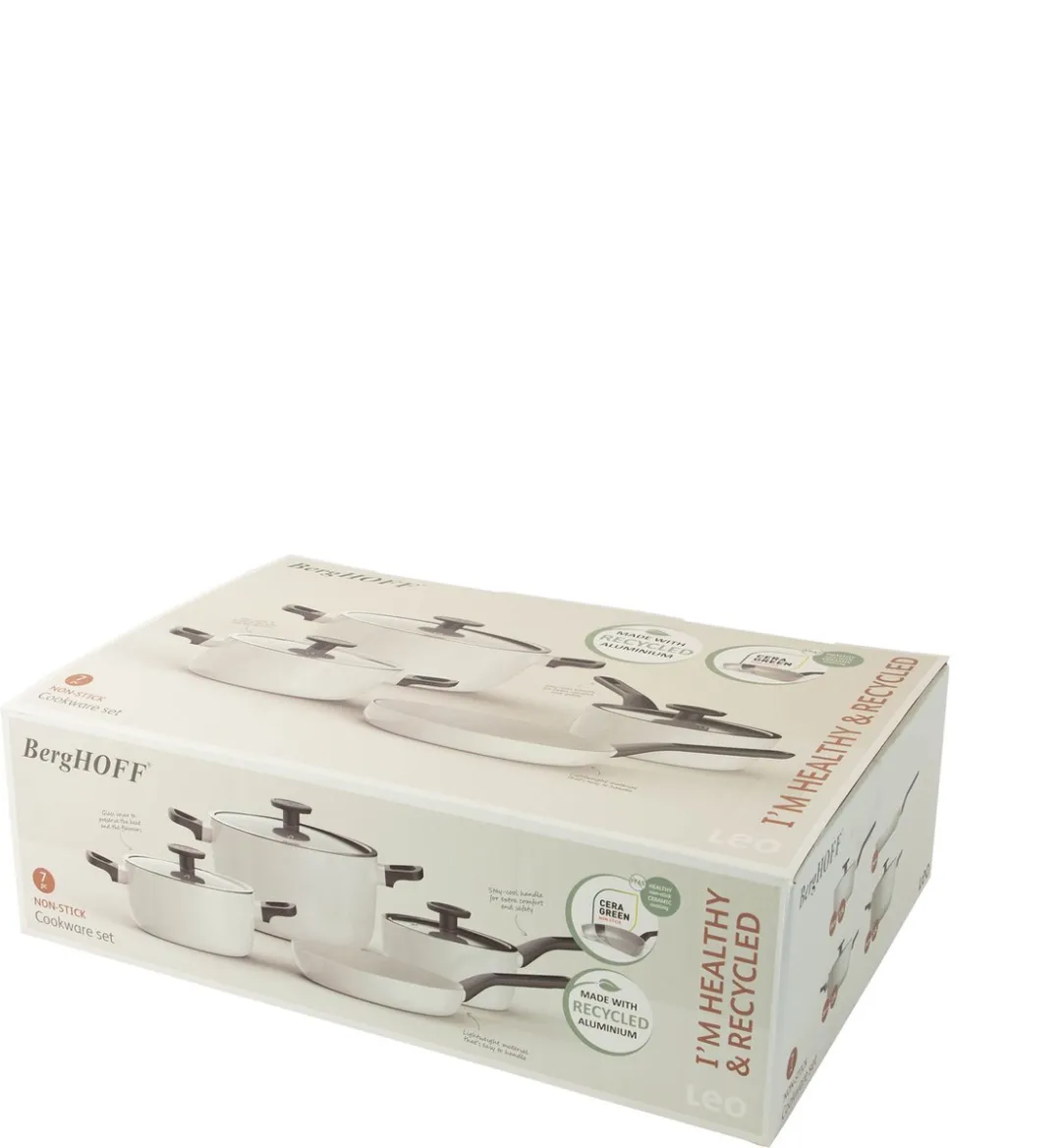 BergHOFF LEO 7-delige Kookpottenset Glints Spirit - Wit - PFAS-vrij - afbeelding 6 van 6