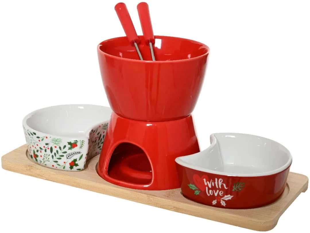Decoris Fondueset 2-delig Keramiek