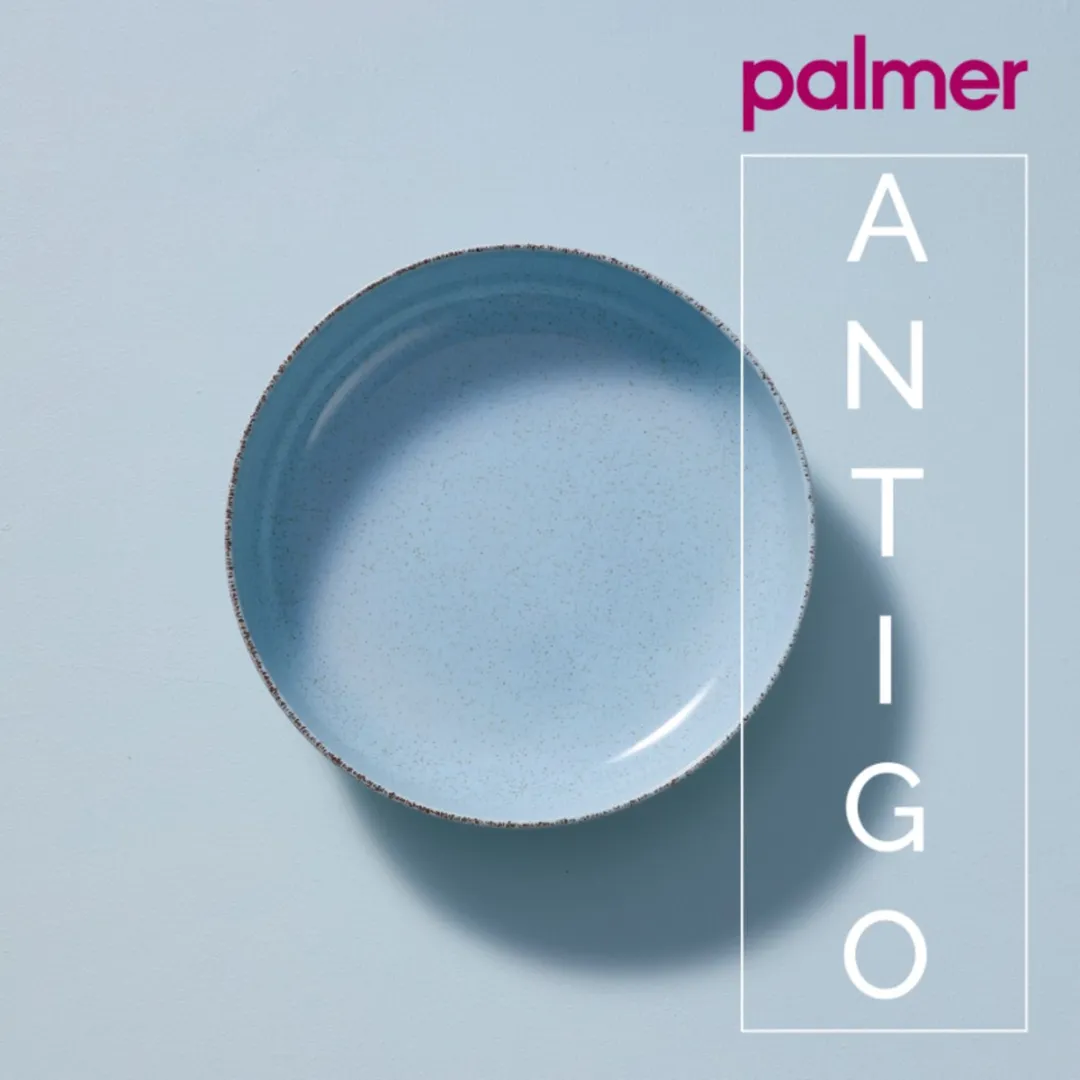 Palmer Antigo Pastabord 2 Stuks - ø19cm - Lichtblauw