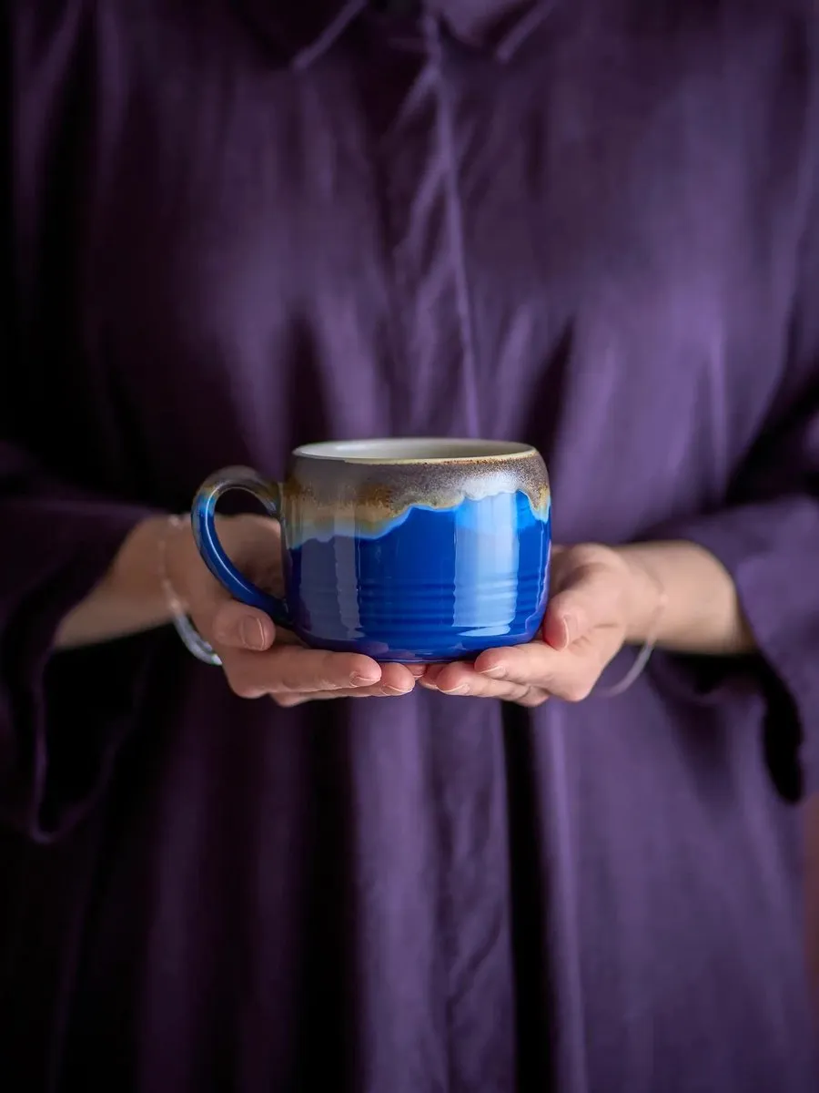 Bloomingville Mok Aardewerk Sheen Blauw