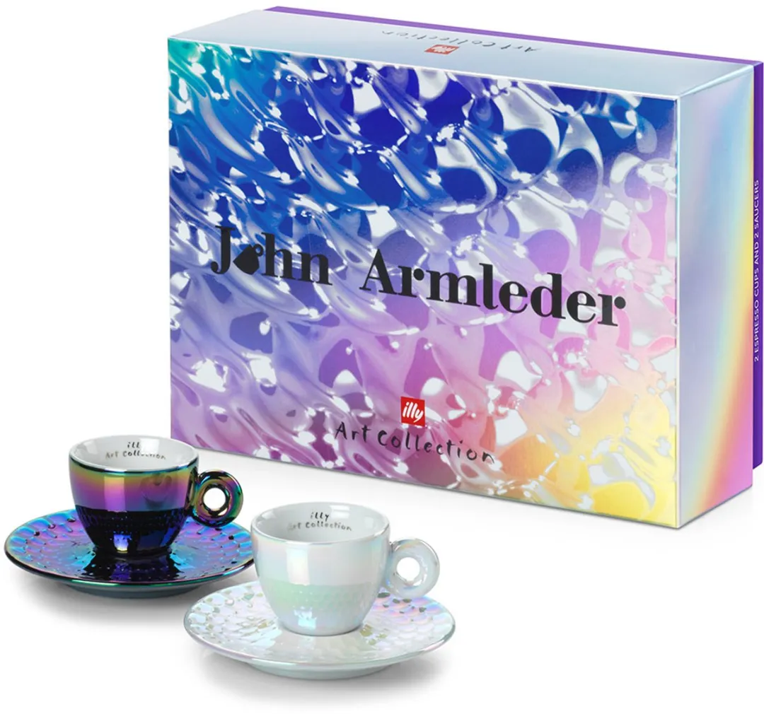 illy Art Collectie John Armleder Espresso Kop-en-Schotel Set - 2-delig - Multi