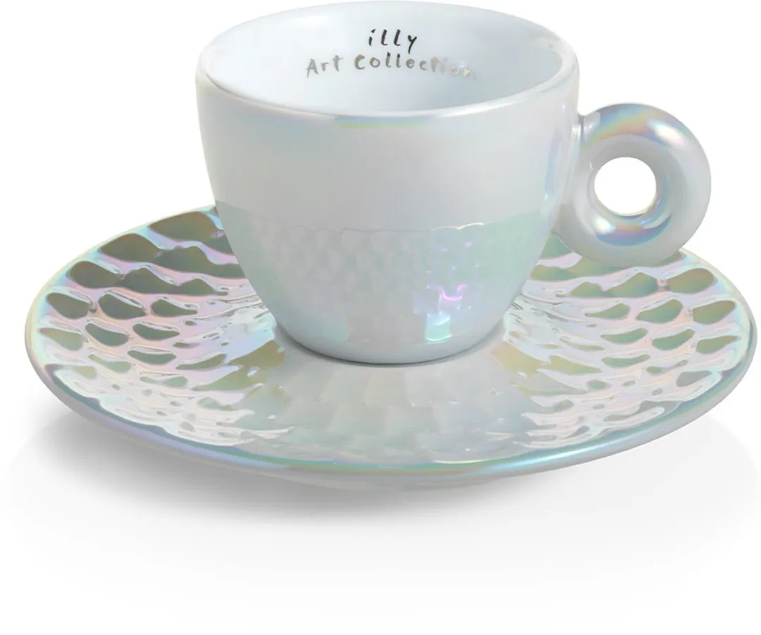 illy Art Collectie John Armleder Espresso Kop-en-Schotel Set - 2-delig - Multi