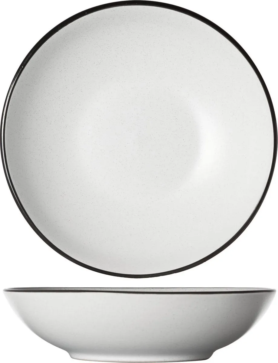 Cosy&Trendy Speckle White Diep Bord Ø20cm - Set van 6