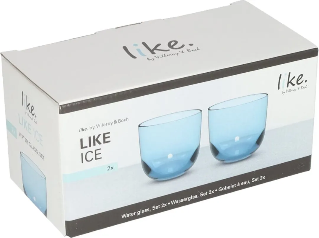 Villeroy & Boch Like Ice Waterglas Blauw - 2 Stuks