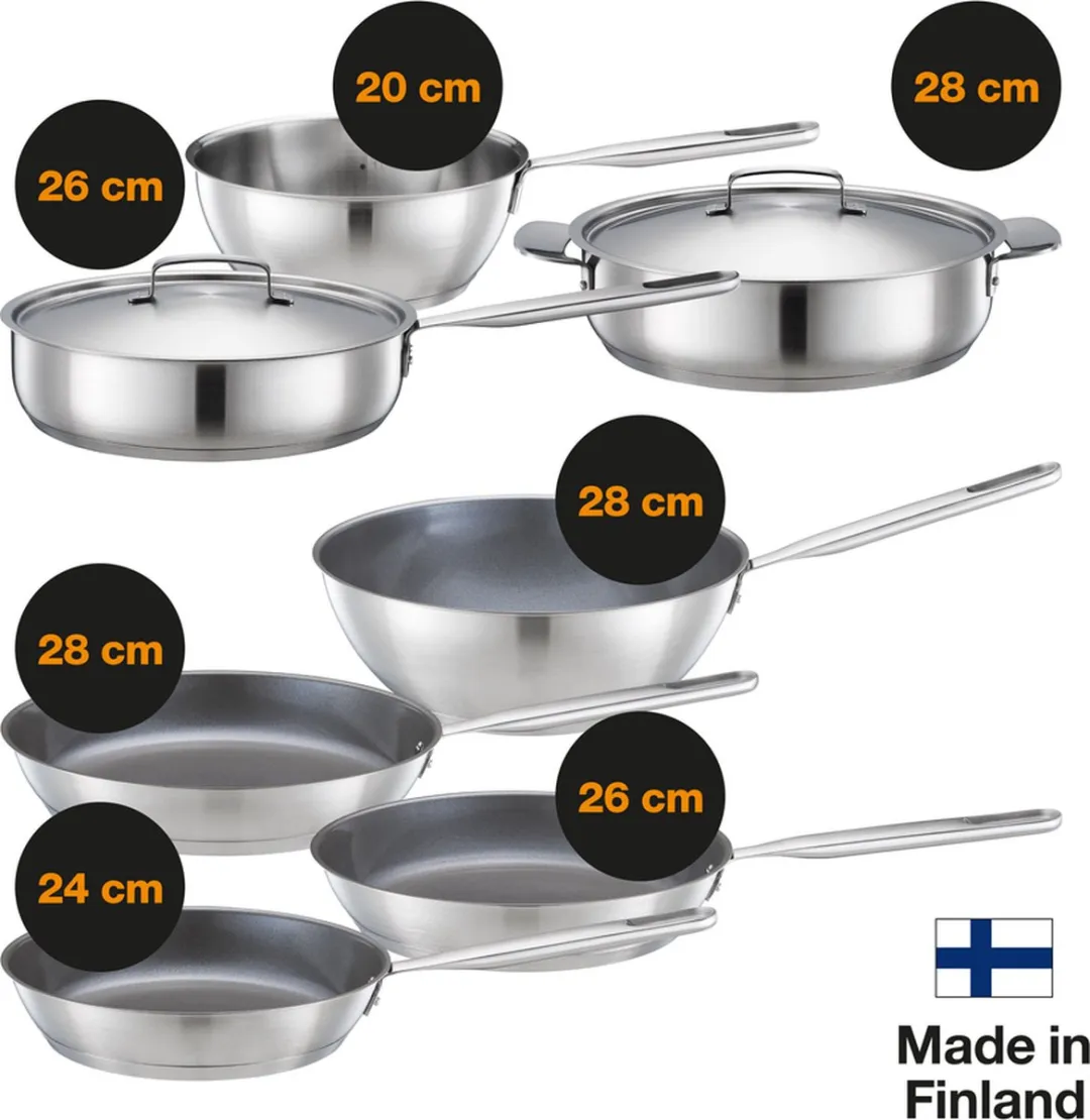 Fiskars All Steel Koekenpan 26cm - RVS