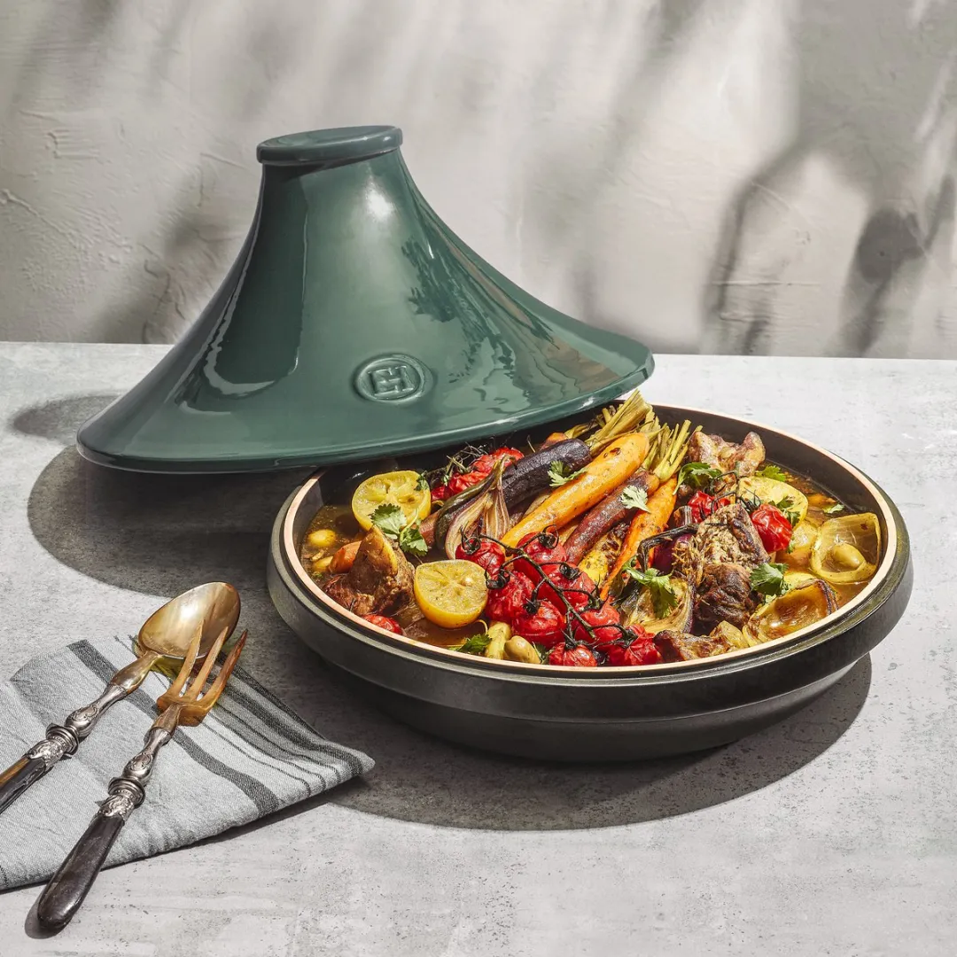 Emile Henry Tajine Delight Ø335mm - 4L - Groen/Zwart