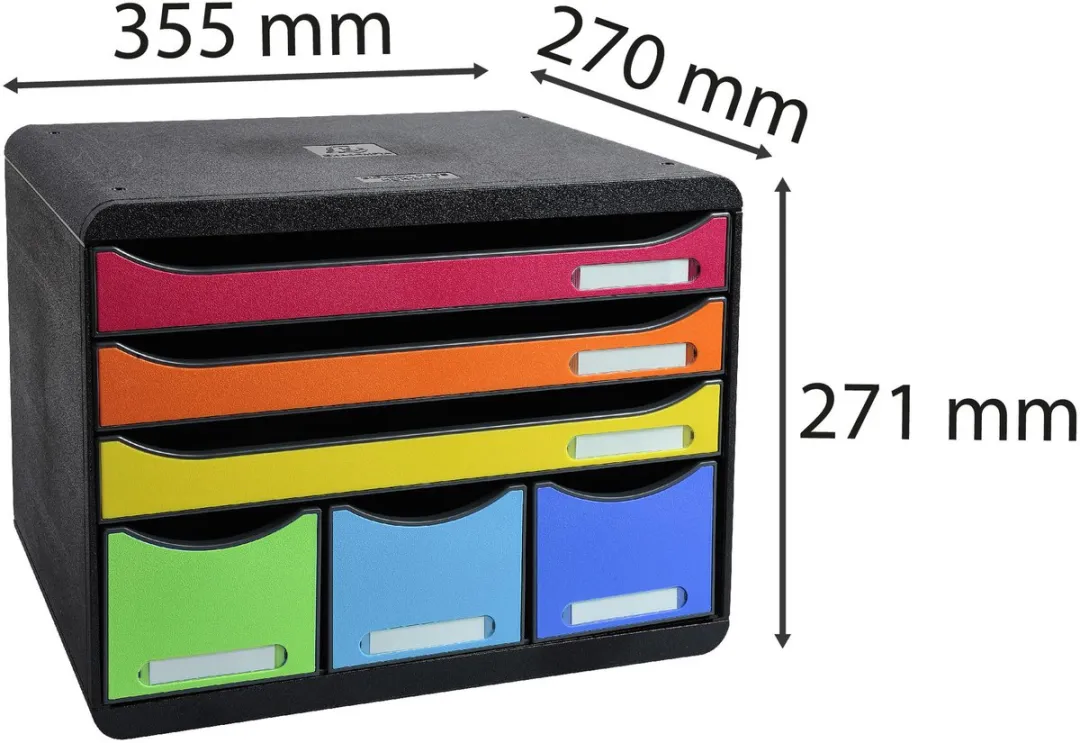 Exacompta Store-Box Maxi EcoBlack Ladenbox - 6 Lades - Harlekijn