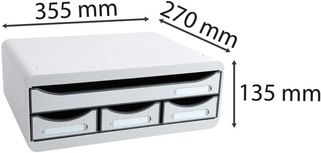 Exacompta TOOLBOX MAXI 4 Lades - Lichtgrijs - afbeelding 5 van 5