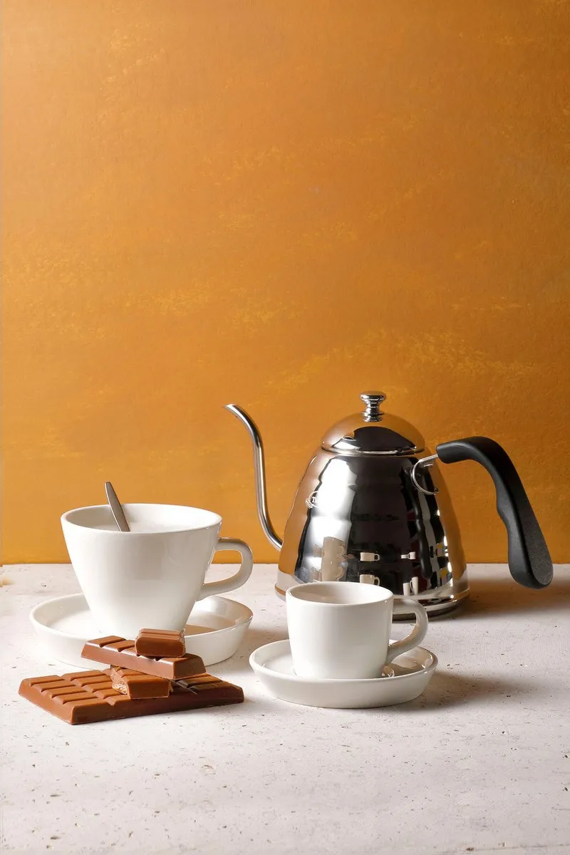 Palmer Da Vinci Cappuccino Kop & Schotel 6 Stuks - 310ml - Porselein