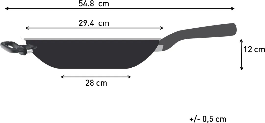 Tefal Nordica Ceramic Wokpan Ø28cm - Zilver - afbeelding 6 van 6