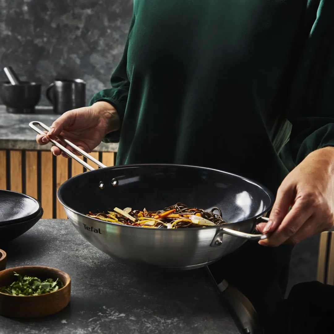 Tefal Nordica Ceramic Wokpan Ø28cm - Zilver