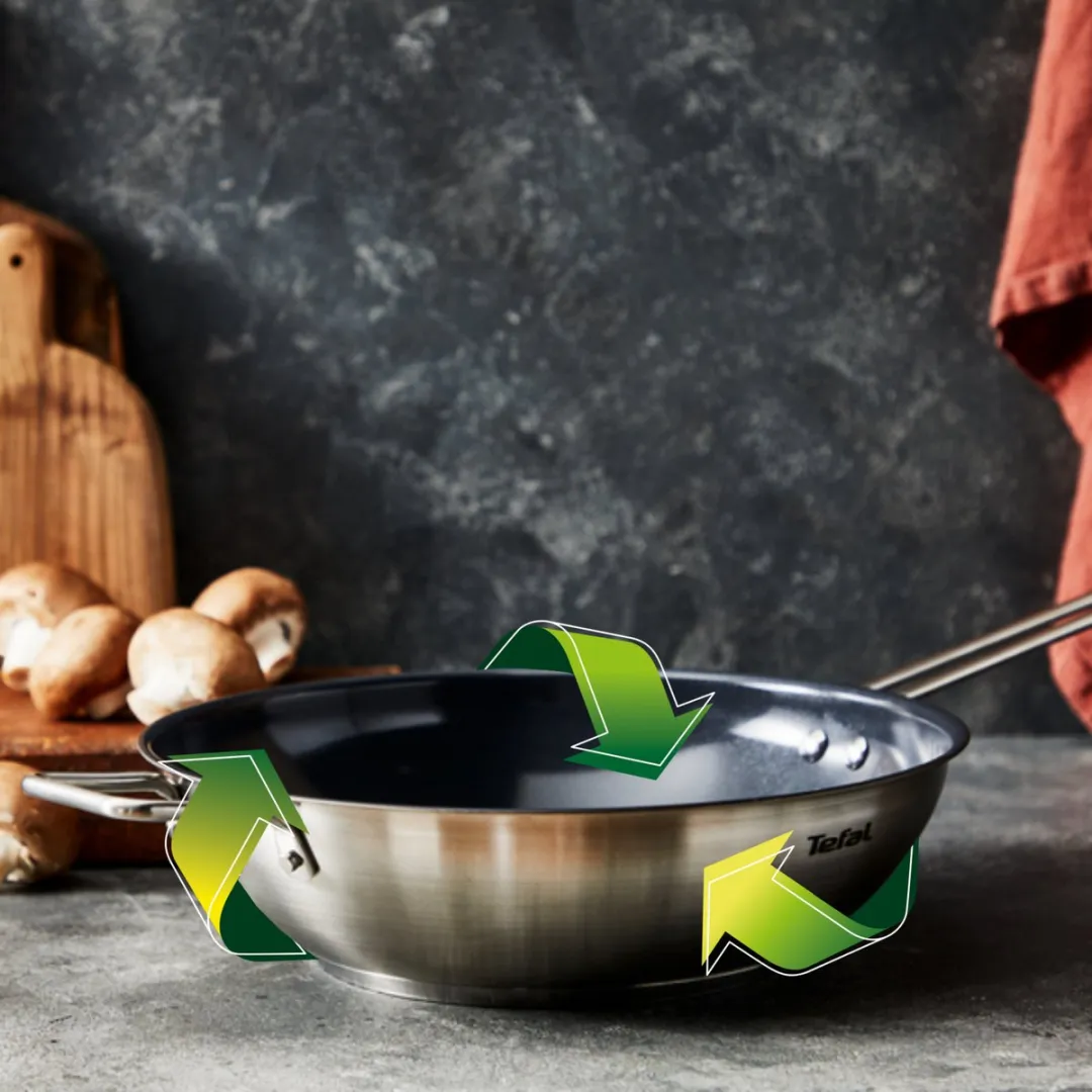 Tefal Nordica Ceramic Wokpan Ø28cm - Zilver