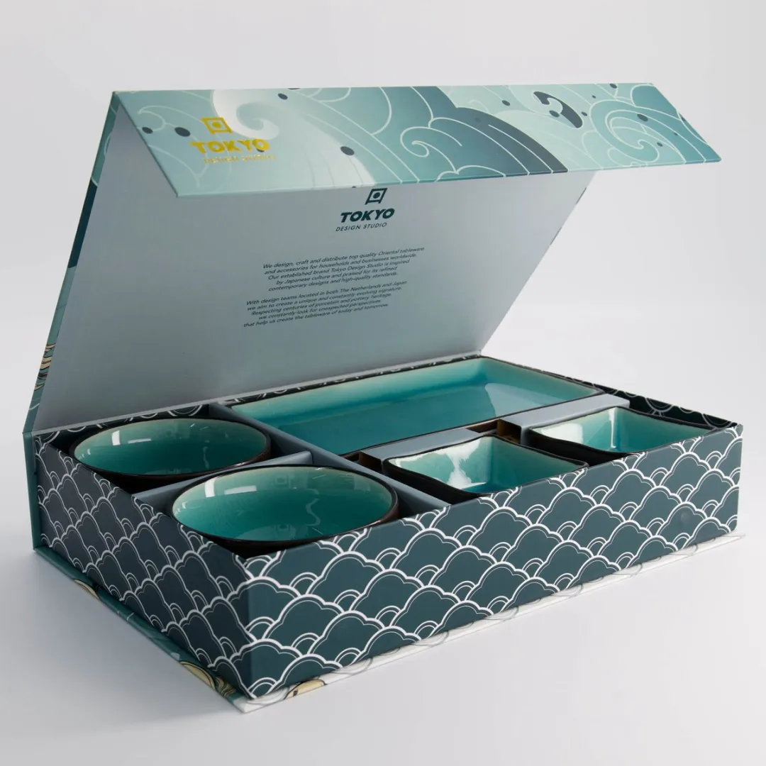 Tokyo Design Studio Glassy Turquoise Sushi Servies 8-delig