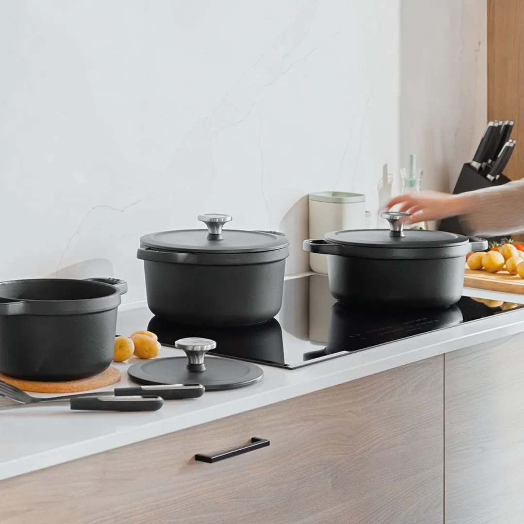 BergHOFF LEO Kookpot Gietijzer - Ø27cm - 4.8L - Zwart