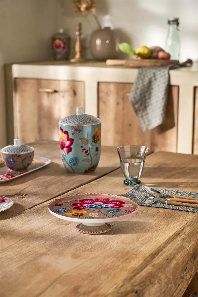 Pip Studio Blooming Tales Mini Cake Tray 21cm - Porselein