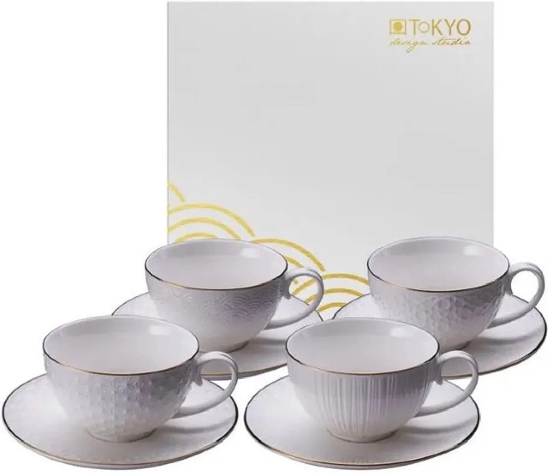 Tokyo Design Studio Nippon White Gold Cup & Saucer Set