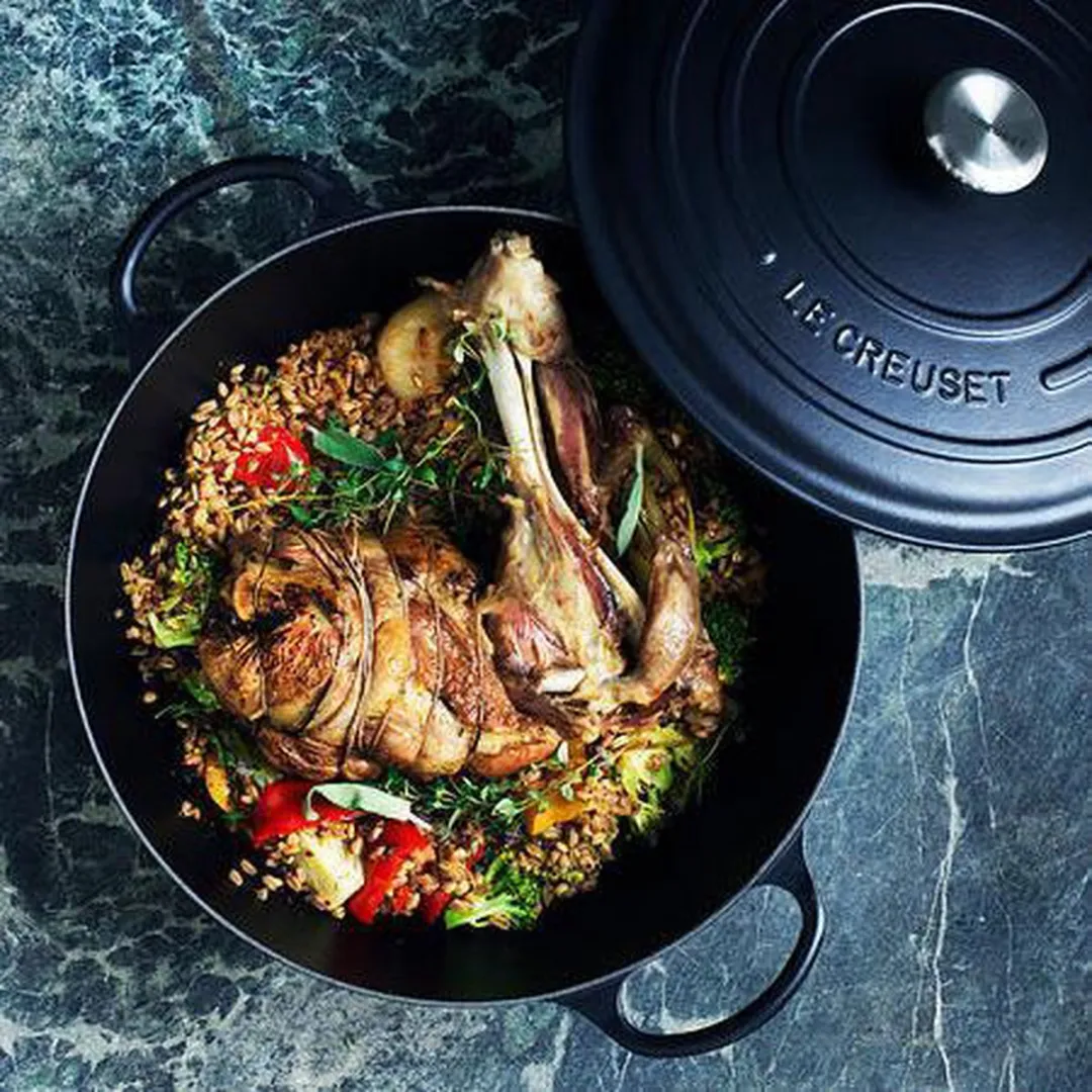 Le Creuset - Gietijzeren marmite in Mat Zwart 32cm 7l