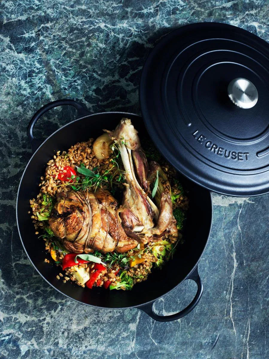 Le Creuset - Gietijzeren marmite in Mat Zwart 32cm 7l